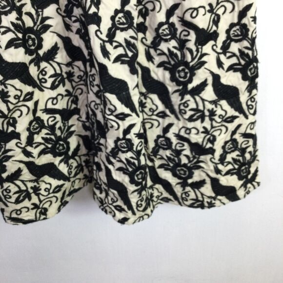 Betsey Johnson Womens Fit & Flare Halter Midi Dress Embroidered Black Bird - Picture 8 of 16